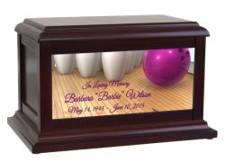 Pink Bowling Ball Memorial Urn