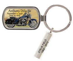 Police Motorcycle Keychain Urn