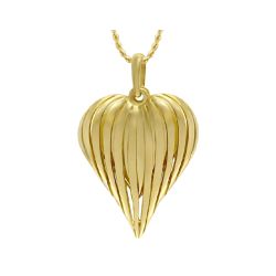 Protected Heart 10KT Gold Cremation Jewelry Urn - SHIPS NOW