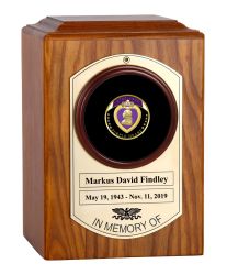 Purple Heart Tribute Dog Tag Cremation Urn - Adult Sized