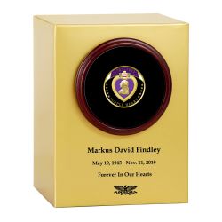 Purple Heart Brass Memorial Medallion Urn