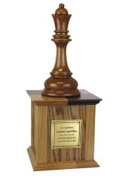 Chess Queen Teakwood Cremation Urn