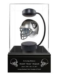 Football Cremation Urn & SF Raiders Hover Helmet