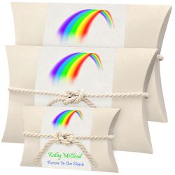 Rainbow Peaceful Pillow® Water Burial Cremation Urn - Burial At Sea Urn - Wide River Urn