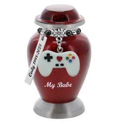 Game Controller Red Mini Urn - Love Charms® Option