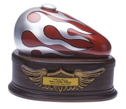 Red Flames Born To Ride Adult Gas Tank Urn