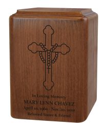 Budded Rosary Cross Urn