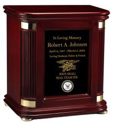 US Navy SEALS Rosewood Hall by Howard Miller - Adult Wood Cremation Urn