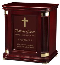 Rosewood Hall Savior Cross Urn by Howard Miller - Adult Wood Cremation Urn