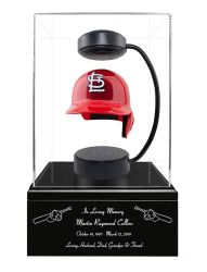 Baseball Cremation Urn & St. Louis Cardinals Hover Helmet Décor