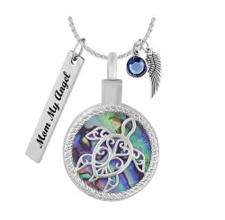 Sea Turtle Shimmering Beach Rainbow Jewelry Urn - Love Charms® Option