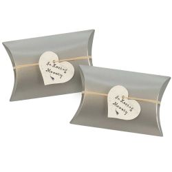 Set of 2 – Silver Light Miniature Peaceful Pillow® Urn