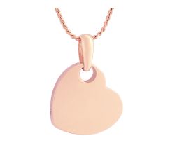 Simply Love Rose Gold Heart 10KT Cremation Jewelry Urn - SHIPS NOW