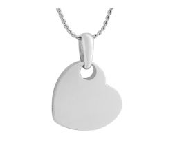 Simply Love White Gold Heart 14KT Cremation Jewelry Urn