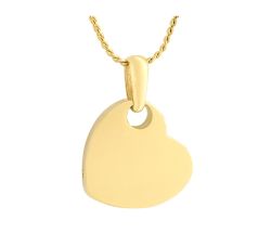 Simply Love Gold Heart 10KT or 14KT Cremation Jewelry Urn
