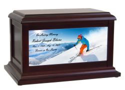 Snow Skier Memorial Adult or Medium Urn
