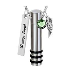 Cylinder Rings Ash Jewelry Urn - Love Charms Option