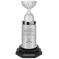 Champion Hockey Trophy Cremation Urn - Small Metal Cremation Urn - Free Engraving - Tribute Wreath™ 