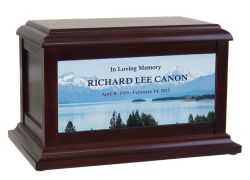 Snow Capped Mountain Cremation Urn