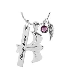 Dove of Peace Cremation Jewelry Urn - Love Charms Option