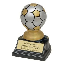 Soccer Ball Mini Urn - Free Engraved Stand