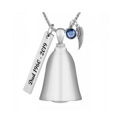 Bar Bells Cremation Jewelry Urn - Love Charms Option
