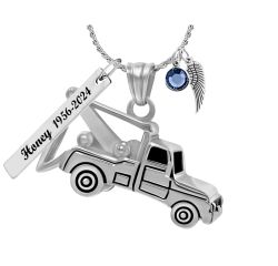 Tow Truck Cremation Jewelry Urn - Love Charms® Option