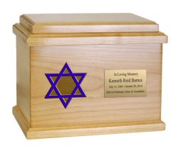 Star Of David Bronze Urn For Ashes