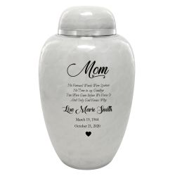 Sudden Passing Mom, Wife, Grandma & More Cremation Urn - Pro Laser Engraving