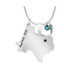 Texas State Cremation Jewelry Urn - Love Charms® ~ Engrave A Star Options