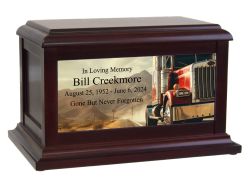 Keep On Truckin' Wow What a Ride Trucker Adult or Medium Cremation Urn