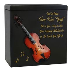 Violin or Fiddle Braille Cremation Urn