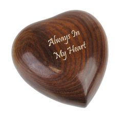 Always In My Heart Walnut Keepsake Urn