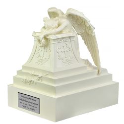 Angel of Grief Ivory Mourning Cremation Urn