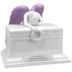 Weeping Angel Purple Adult Cremation Urn