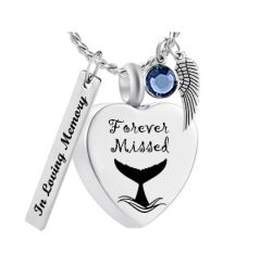 Whale Watching Memories Forever Loved Ash Pendant Urn - Love Charms® Option