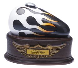 White Flames Born To Ride Adult Gas Tank Urn