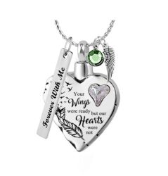 Your Wings Were Ready Violet Heart Ash Urn - Love Charms™ Option