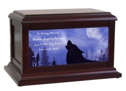 Wolf Mourning Moon Urn