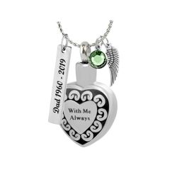 With Me Always Pendant Urn - Love Charms Option