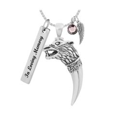 Wolf Tooth Ash Jewelry Urn - Love Charms™ Option