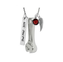 Mechanics Wrench Stainless Ash Urn - Love Charms Option