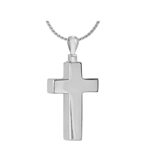 Silver Cross & Dogtag etched You Are Always In My Heart - Ash Necklace –  Cherished Emblems