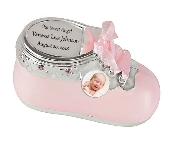 Pink Bootie Engraving Baby 