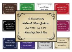 Colorful Heart Leaf Name Plates For Cremation Urns