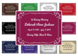 Double Heart Name Plates For Cremation Urns