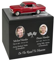 Race Track Companion Cremation Urn & 1962 Chevrolet Impala SS Décor - With Photos