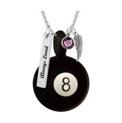 8 Ball Ash Pendant Urn - Love Charm Option