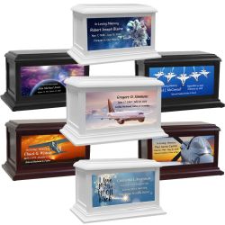 Airplane, Jets, Moon & Space Adult or Medium Wood Keep The Memory® Cremation Urn 