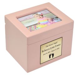 Precious Photo Girl Pink Urn & Memory Shelf 